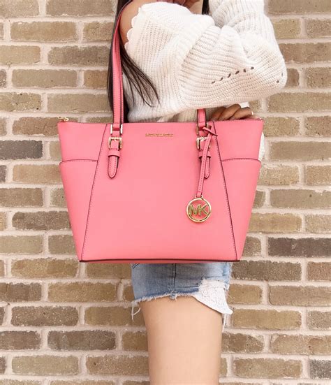 michael kors pink checkered bag|Michael Kors saffiano bag.